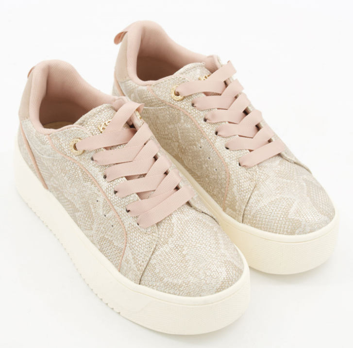 Kurt Geiger - Silver Lighter Lace Up Trainers