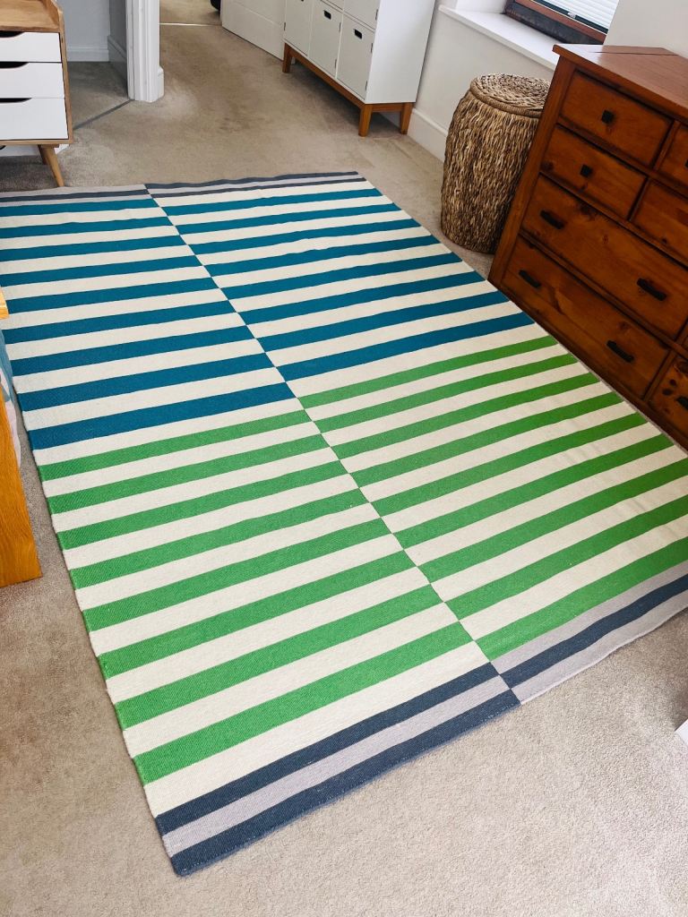 Large John Lewis flatweave pure wool rug 170cm by 240cm