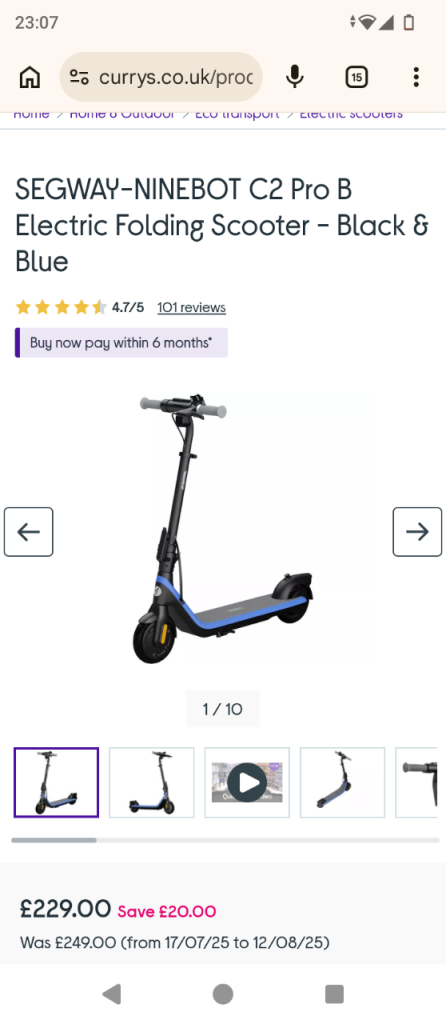 Ninebot SEGWAY electric scooter