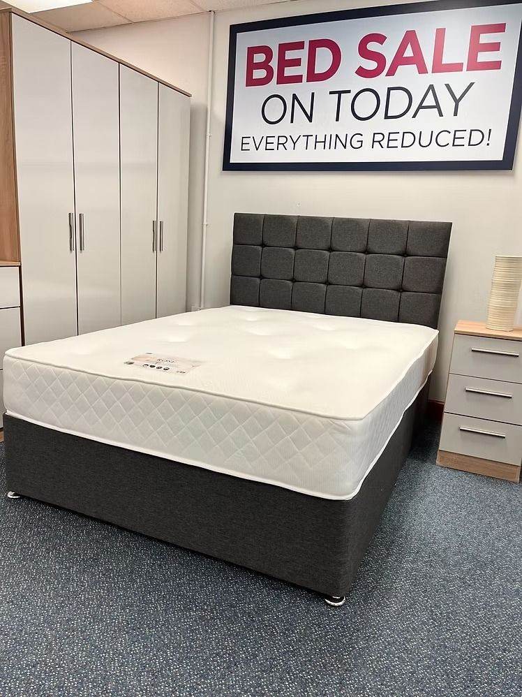 LUXURY Double Divan Bed Base Wi Mattress Brand New Cash On Delivery Order Now Free Home Delivery🚛 