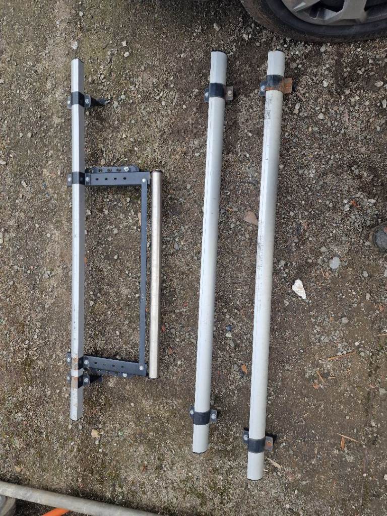 Roof rack bars plus ladder roller. Renault kangoo van