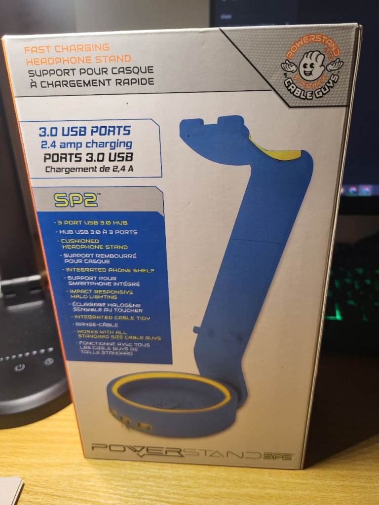 Cable Guys Powerstand SP2 Blue - Gaming Headset Stand & 3-Port USB 3.0 Hub - Brand New