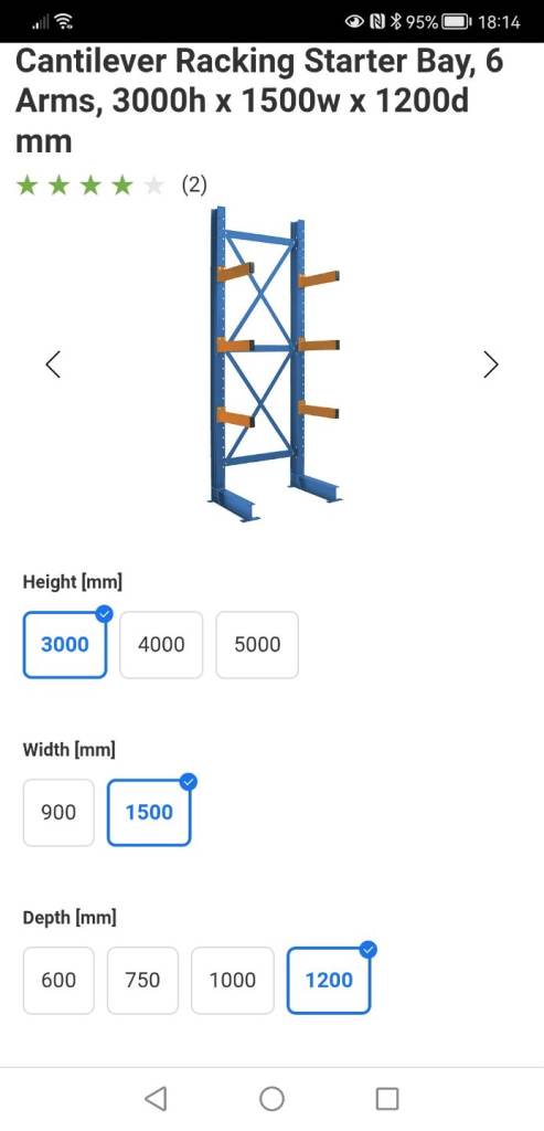 big dug cantilever racking heavy duty 