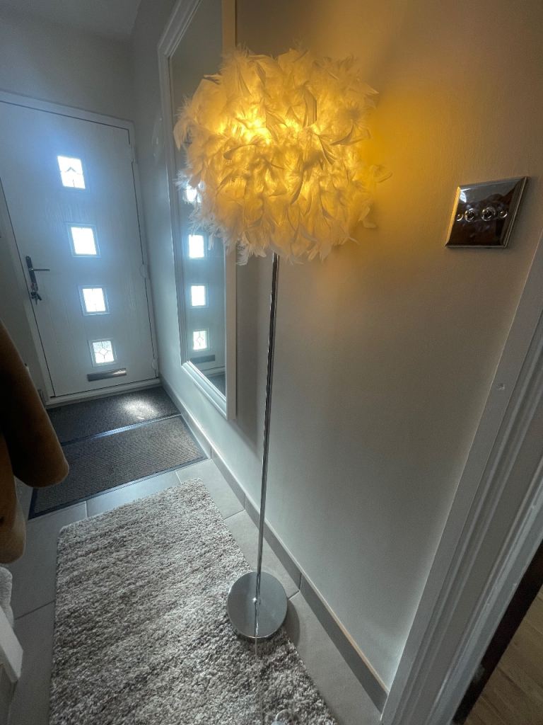 Feather floor lamp