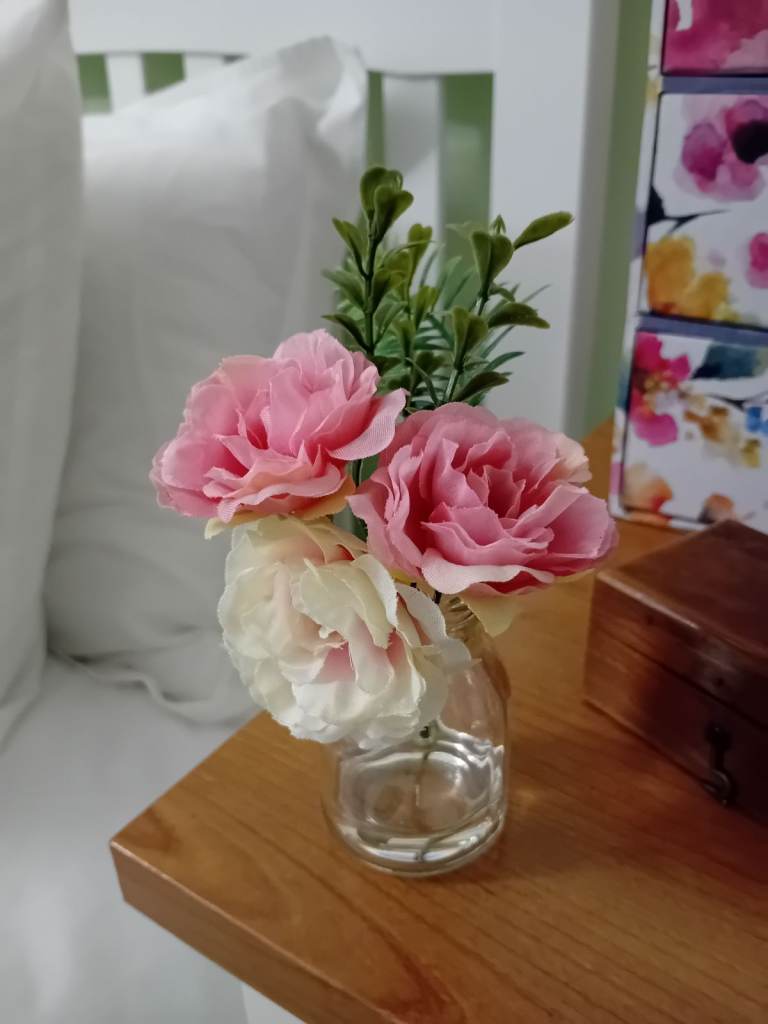 Small Vase with Fake Flowers