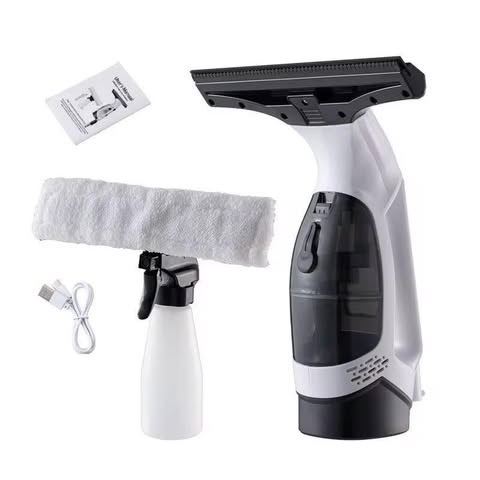 Cordless Electric Window Cleaner And Glass Vacuum - Spray, Wipe And Dry In One