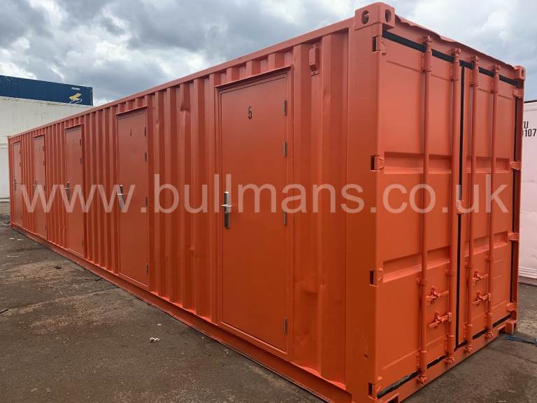 40ft Multi-Compartment Shipping Container – 5 x 8ft Self-Storage Units