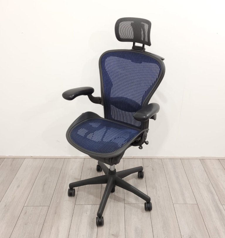 image for AERON BLUE MESH OFFICE CHAIR- HERMAN MILLER- BISHOPS STORTFORD 