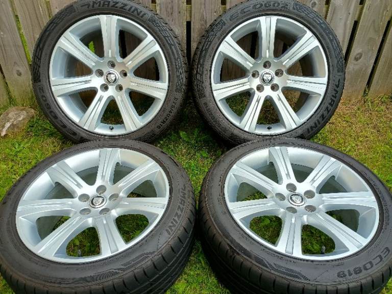 18" JAGUAR XF XE XJ XK ALLOYS 5X108 WHEELS GOOD TYRES