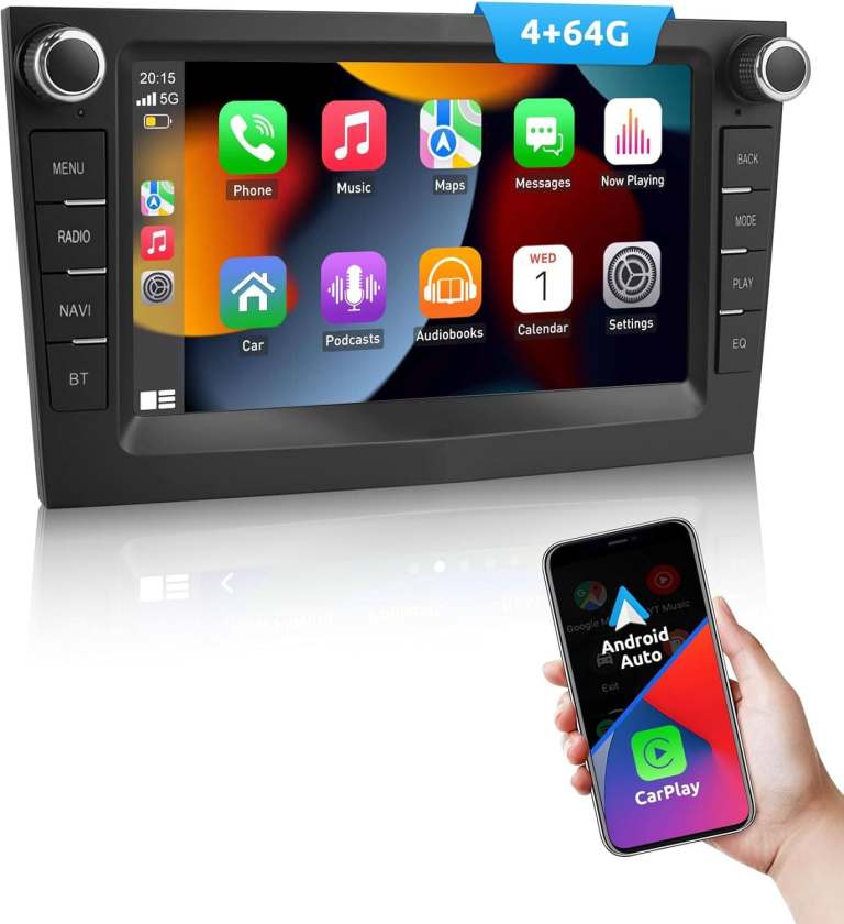 ESSGOO Android 14 Car Stereo – 4GB+64GB, Wireless CarPlay/Android Auto (New)