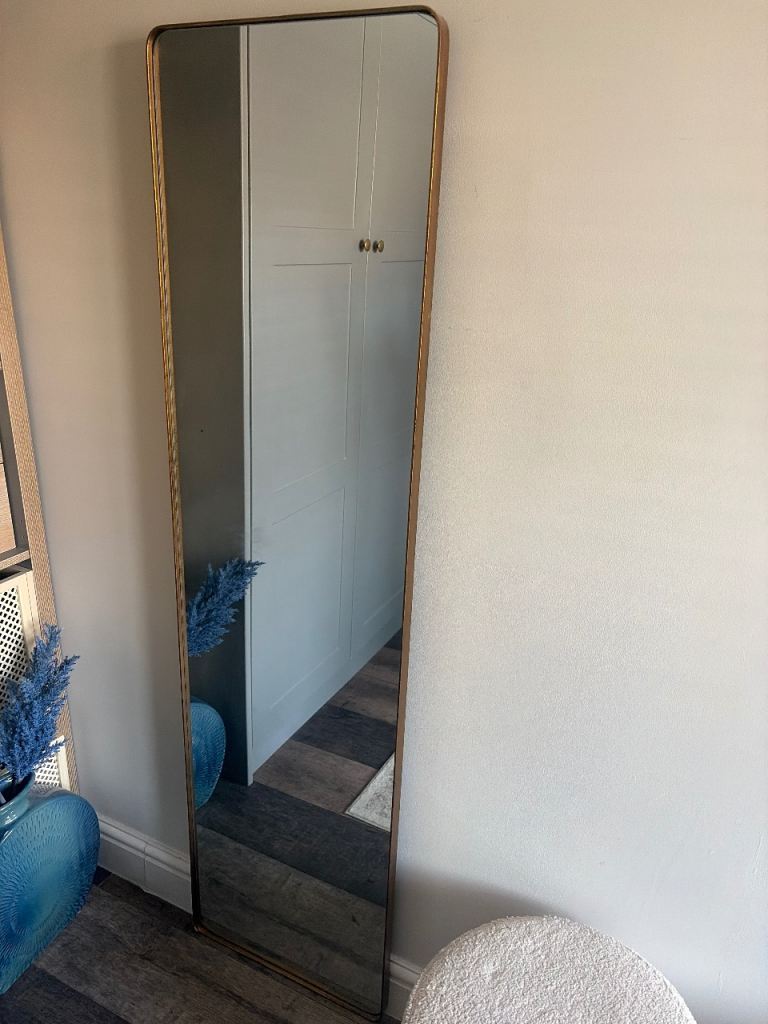 Full-Length Gold Framed Mirror – Good Condition