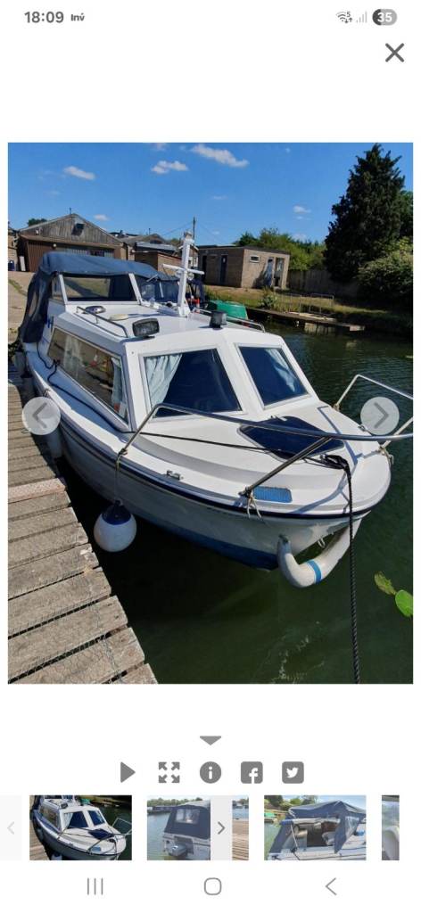  Viking 4 berth  1996 White Cabin Cruiser Boat – Good Condition, Ready for the Water
