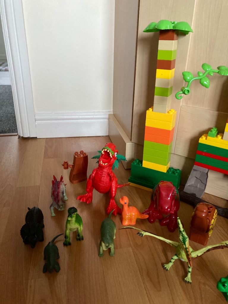10 x various dinosaurs Plus 5 x Lego dinosaurs