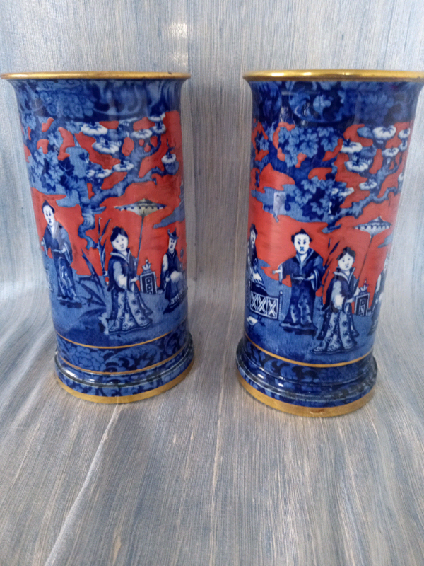 Pair of Chinese style spill vases