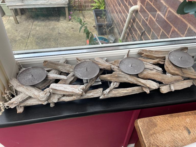 Candle holder driftwood