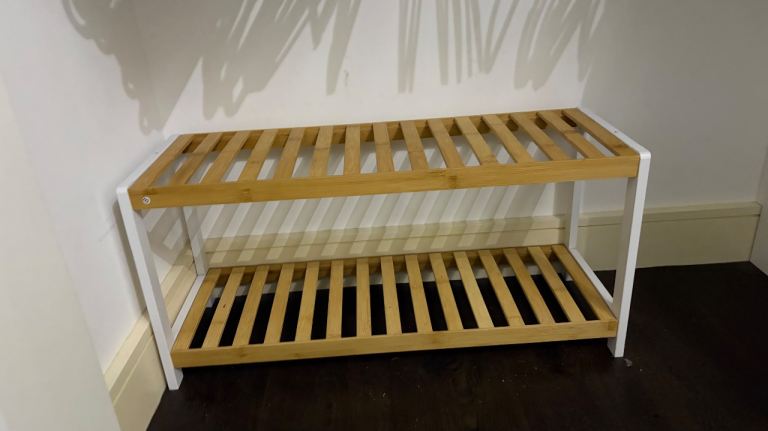 Wooden shoe rack 
