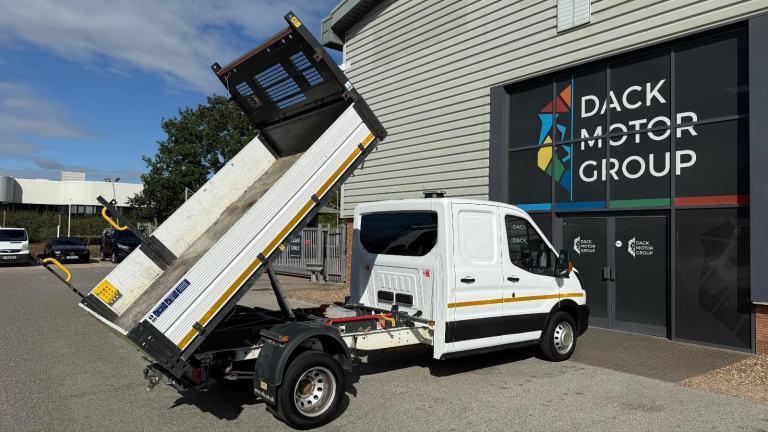 23 Reg, Ford Transit 165ps L3 DRW Double Cab OSS Alloy Tipper, Air-Con,Tow Bar 
