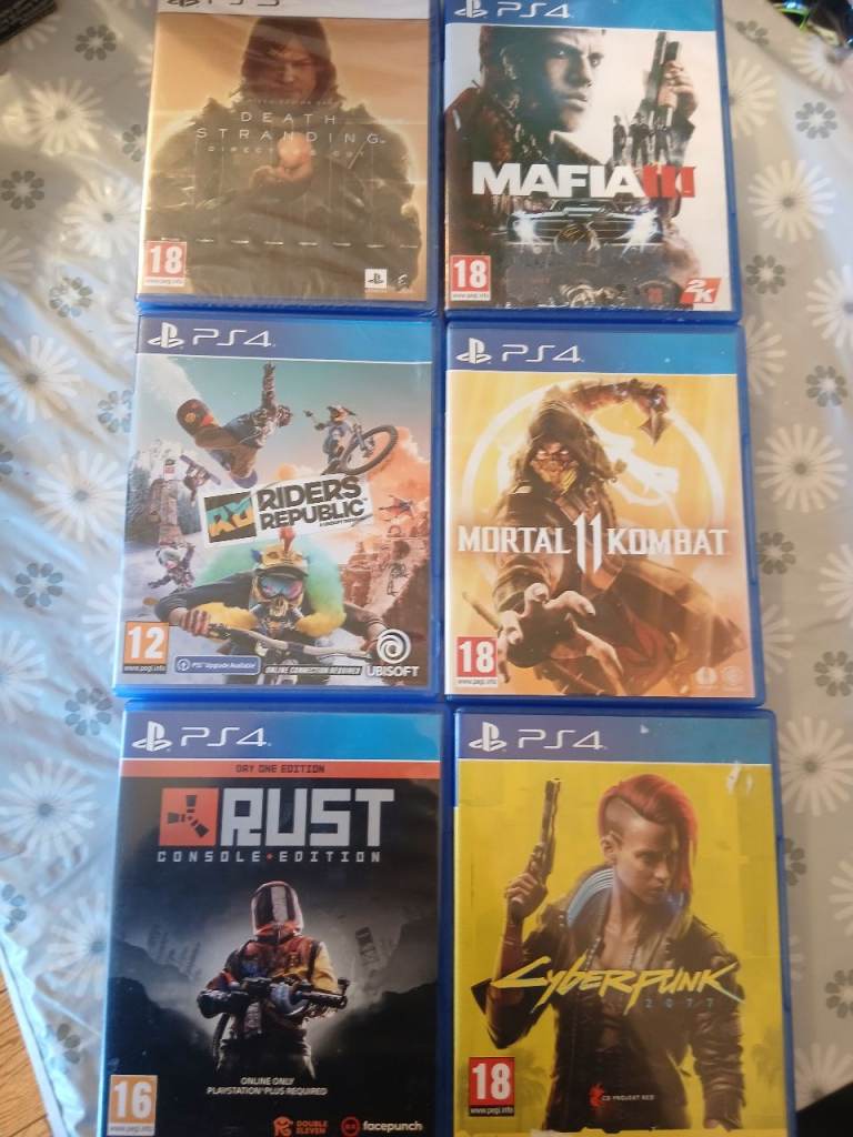 Ps 4 games and a ps5 game