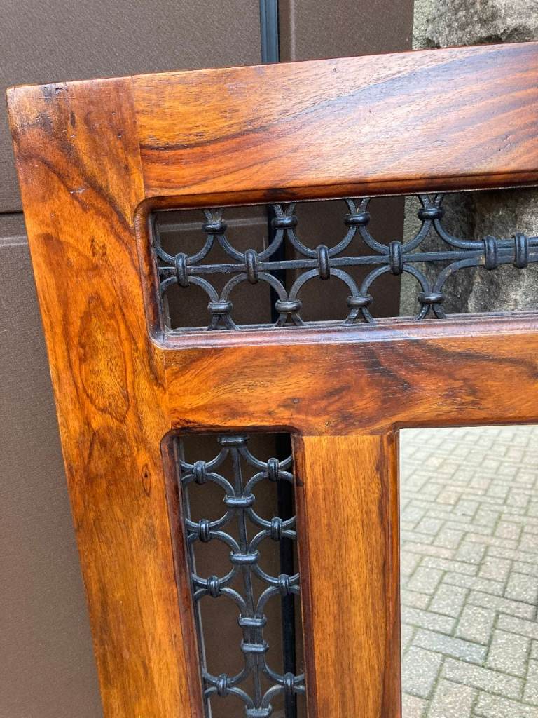 Solid wood Jali-style Mirror