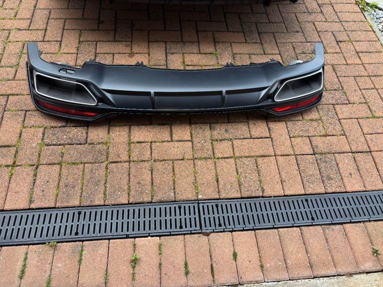 AUDI A5 SPORTBACK S LINE BLACK EDITION 2020-2023 REAR BUMPER DIFFUSER LOWER PART GENUINE