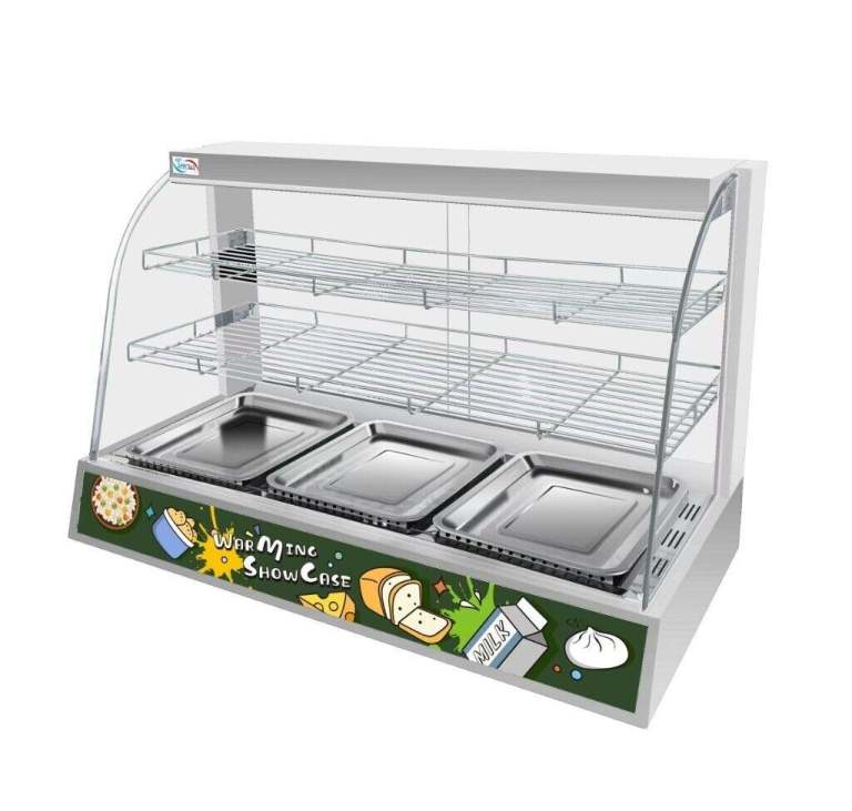 Silver Hot Cabinet For Food Keep it Warm Display