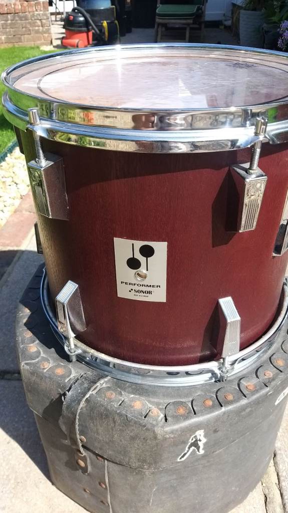 Sonor Performer Series 13 x 11 beech tom tom drum - Mahogany Red. Circa 1987 - Germany
