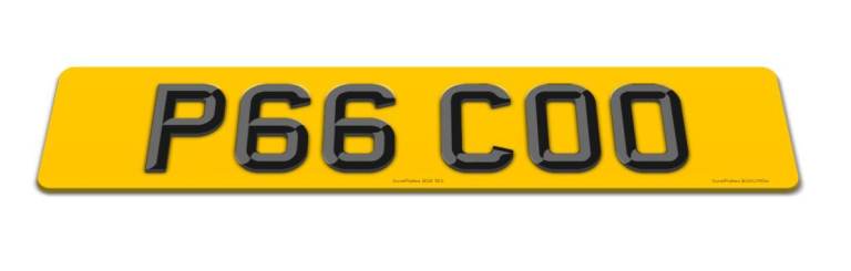 P66 COO - Private number plate on retention. Cooper 