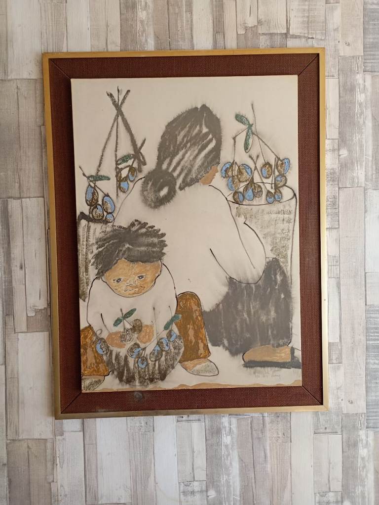 Vintage Retro 70s Athena Print On Board Wall Art Helping Mother Ha Van Vuong