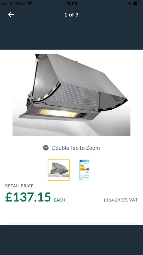 Brand new Neue led integrated cooker hood