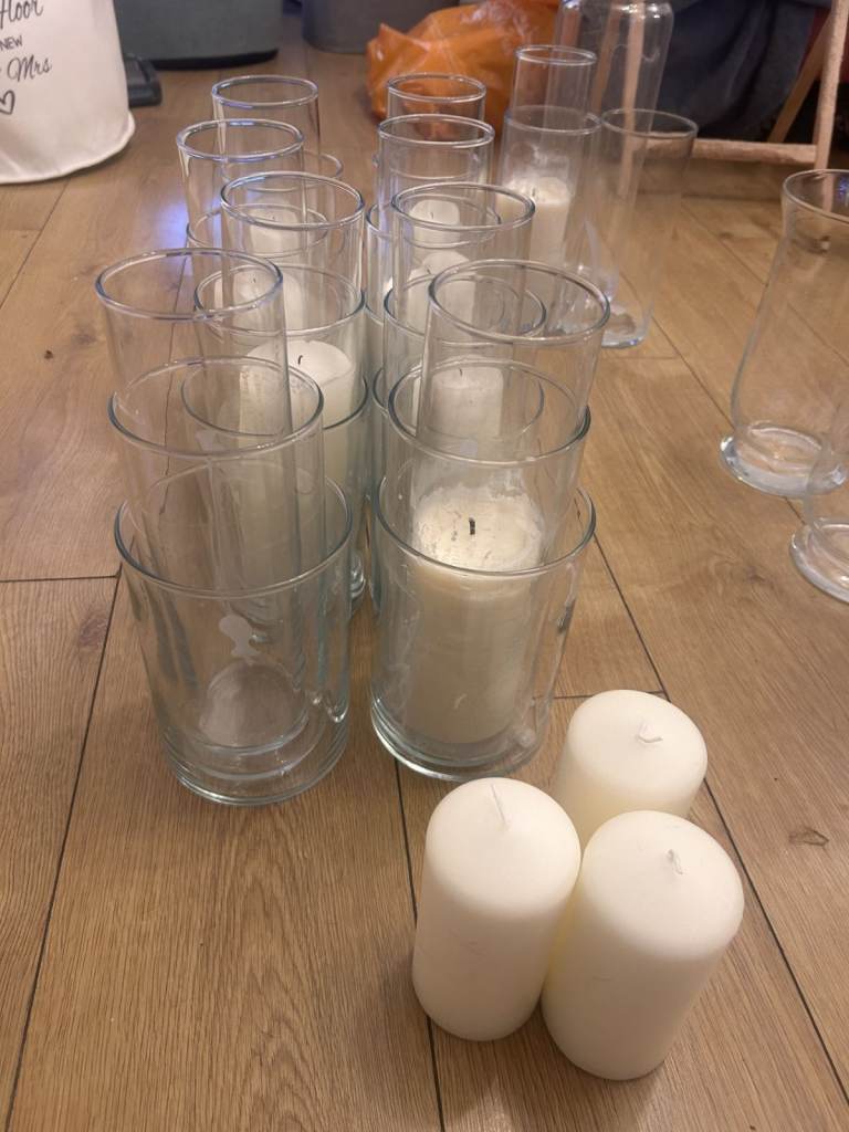 Selection of Wedding Candle Vases