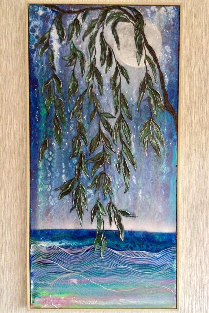 image for Stunning original acrylic painting with texture. Abstract artwork,  framed canvas 