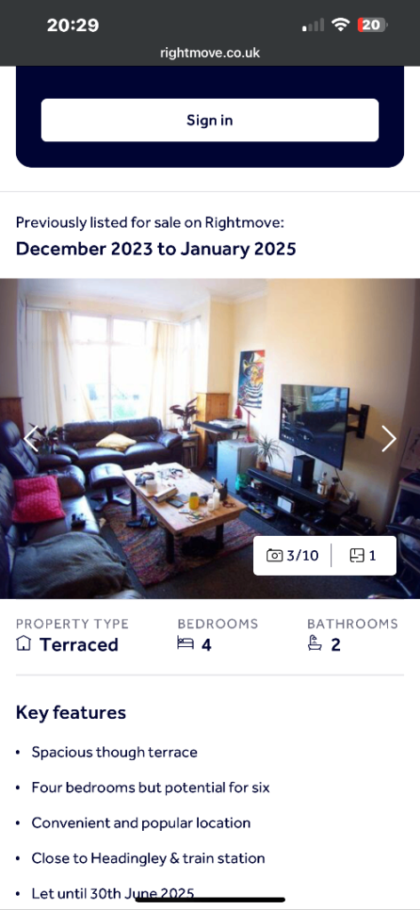 Student house to let