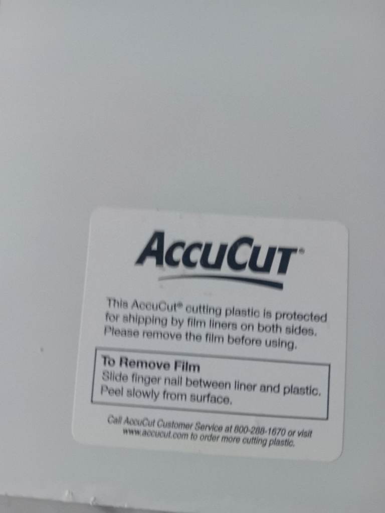 4 AccuCut Cutting Plastic Sheets – New, Unused