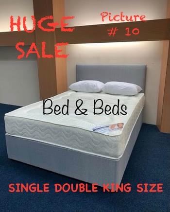Single Double small double king size super kingsize divan bed and beds with mattress headboard 