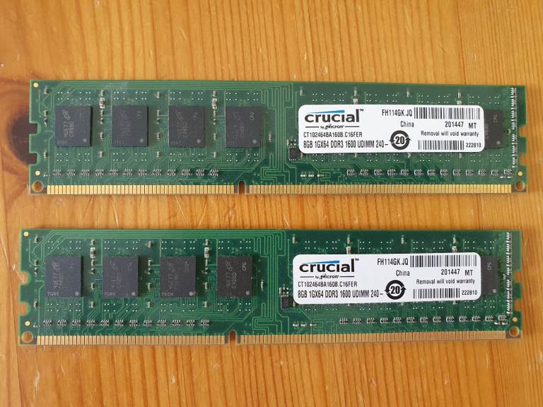 Crucial DDR3 RAM 8GB x2