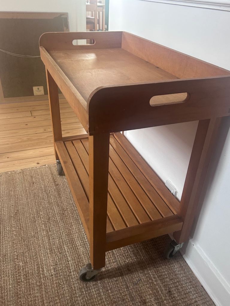 Solid wood vintage Habitat kitchen storage trolley 