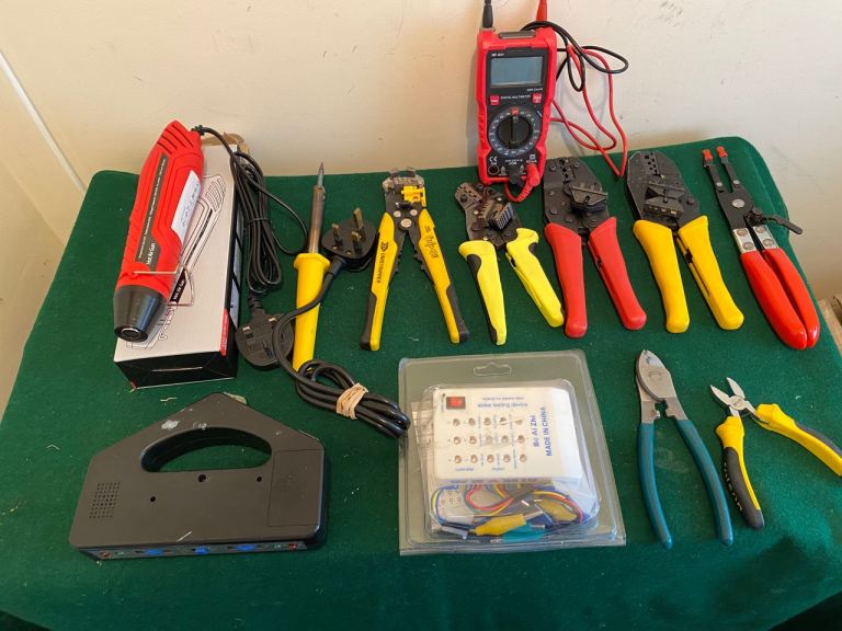 Electronics Tool Bundle - Soldering Iron, Crimpers, Multimeter