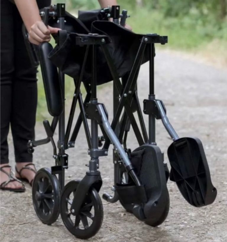 CareCo Fold and Go Wheelchair with Carry Bag