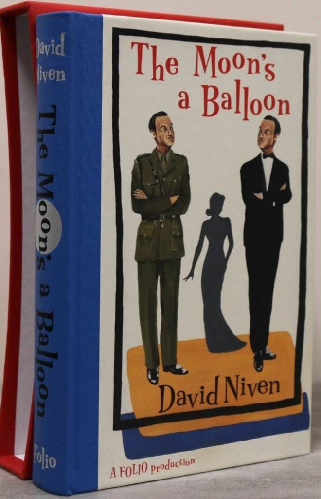 The Folio Society The Moon's a Balloon David Niven Book with Slipcase Excellent Condition b6