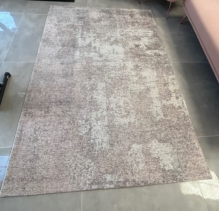 MADE Genna Indian Woven Rug NEW 230cm x 160cm Dusky Pink RRP £299