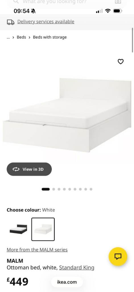 Ikea Malm Ottoman King Size Bed