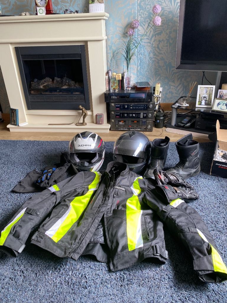 Various motorcycle clothing 