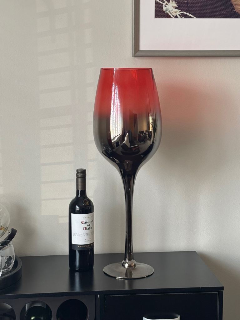 Large wineglass - bar decor, glass 