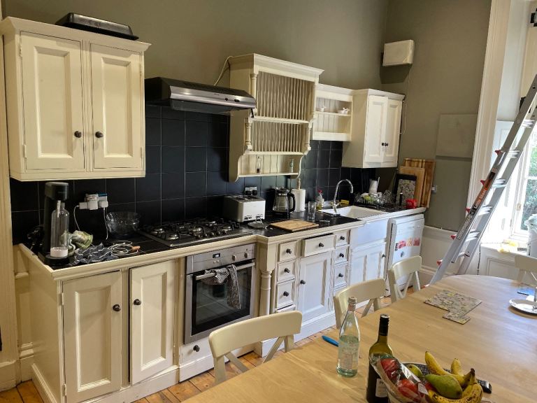 Cream Kitchen Units and Cupboards - Good Condition