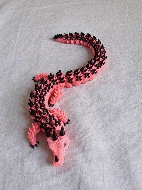 3D Printed Articulated Chinese Dragon toy - Flexible Fidget