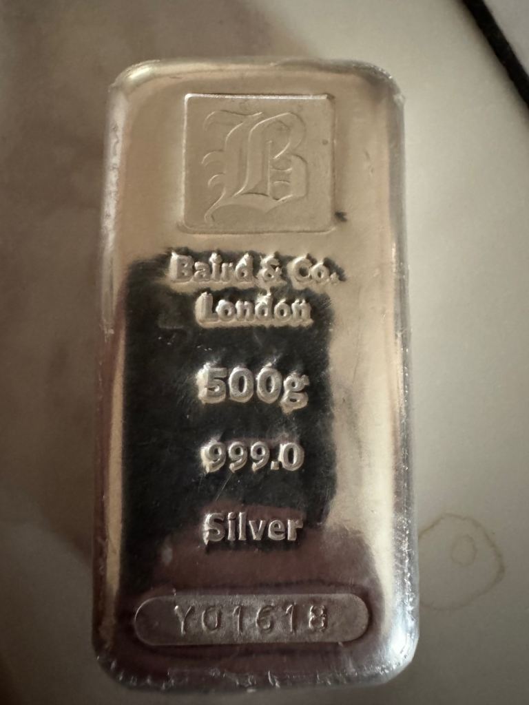 image for Baird mint 500 grm silver bullion bar