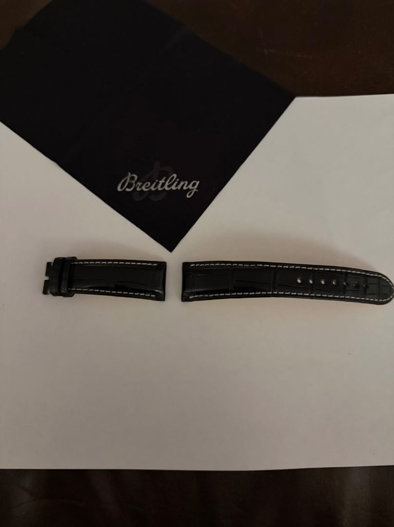 image for BREITLING WATCH STRAP  Black Alligator 