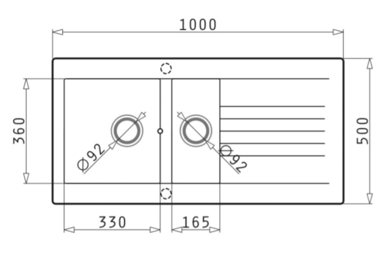1.5 Bowl Inset White Composite Kitchen Sink with Reversible Drainer (Brand New)