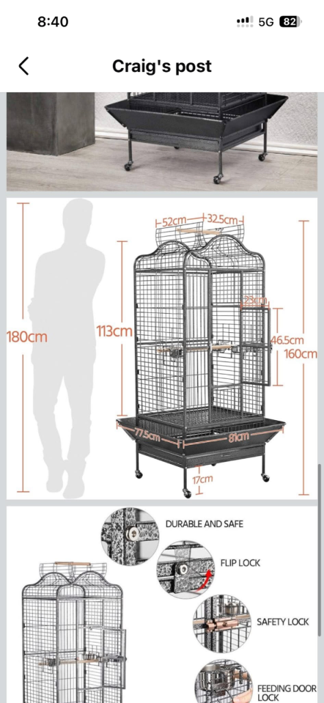 Parrot cage