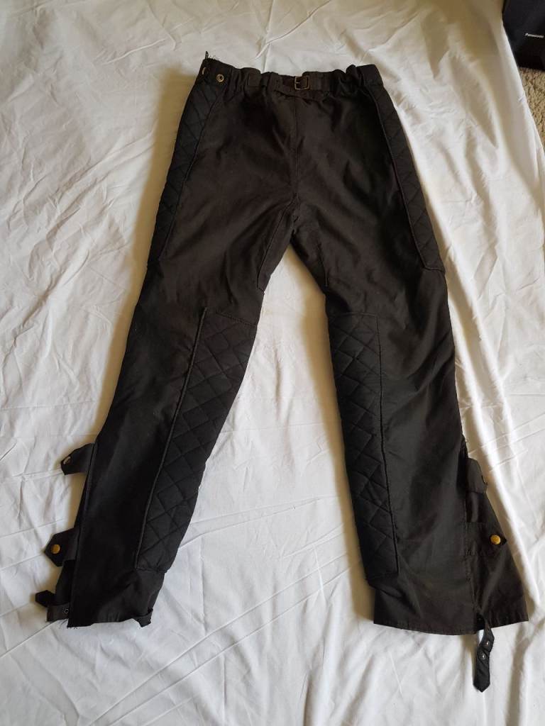 Motorcycle Waterproof Waxed Cotton Over Trousers.
